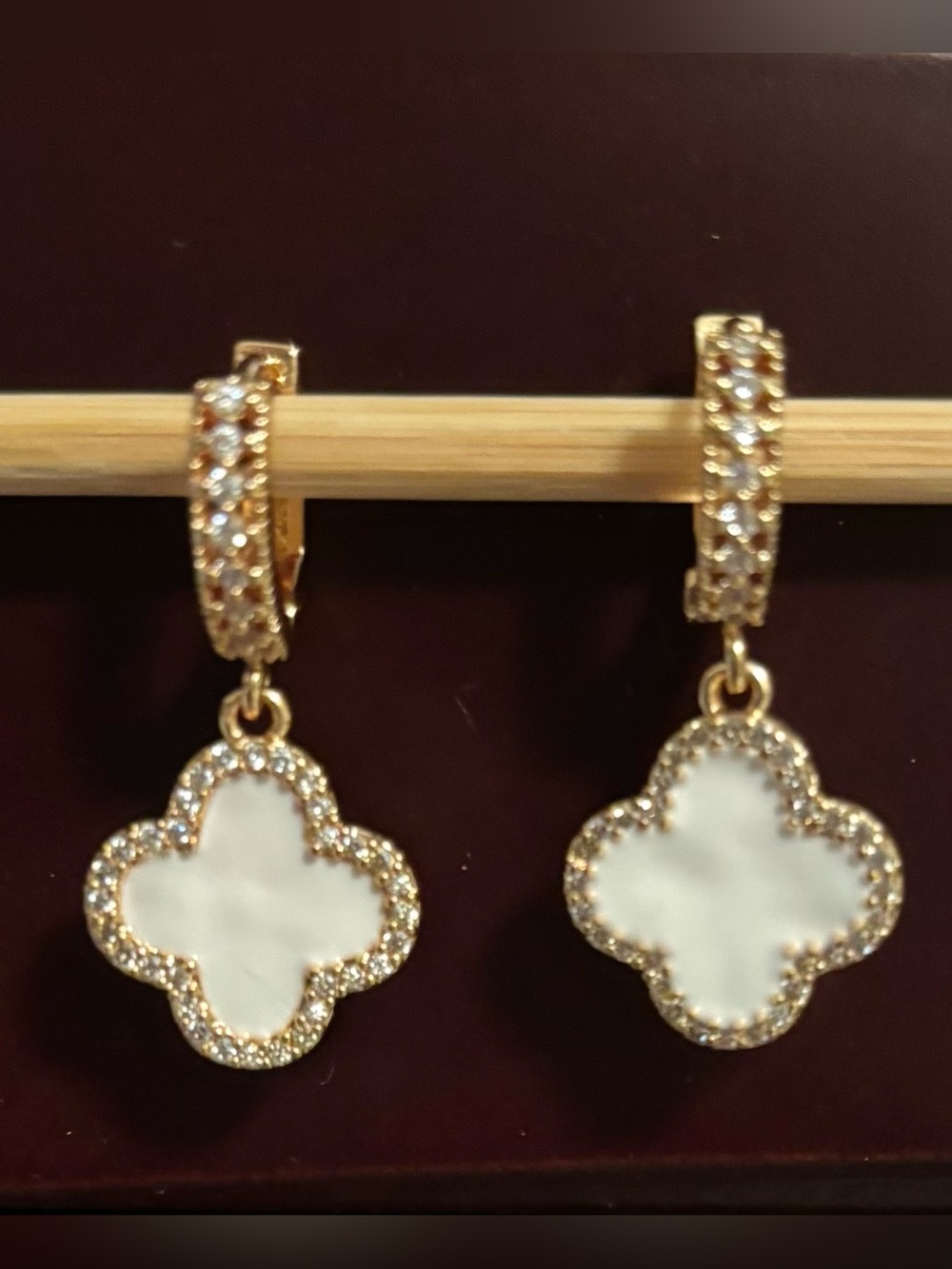 Adina Eden clover dangle earrings. - New in Box